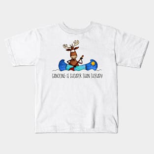 Canoeing is Cheaper than Therapy Kids T-Shirt
